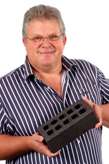 Dirk Meyer Corobrik CEO is pictured with the Black Brick which is proving popular.