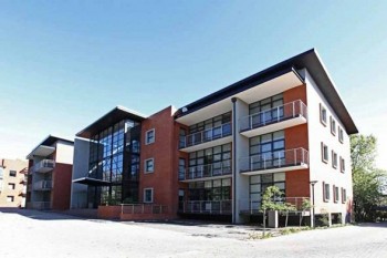 Clay Brick is a unifying themetic element throughout the Upper Grayston Office Park